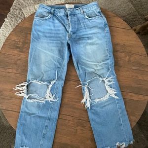 Free people wide leg low rise jeans
